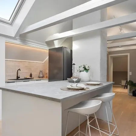 Apartamento Penthouse Loft With Private Garden, Pergola And Parking Oslo